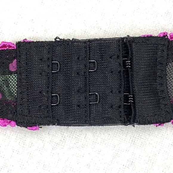 Honeydew Demi Pushup Bra Womens size 36B Underwire Black Pink Hearts - Picture 8 of 11